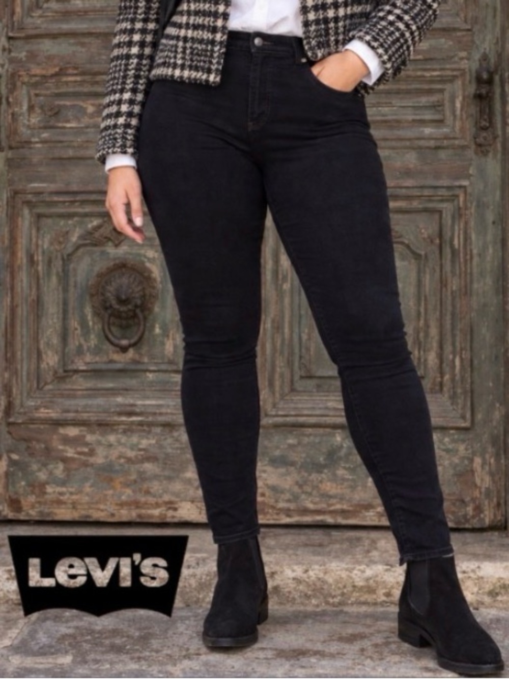 24W Plus Size Black Levi’s Signature Modern Skinny Jeans, BNWT